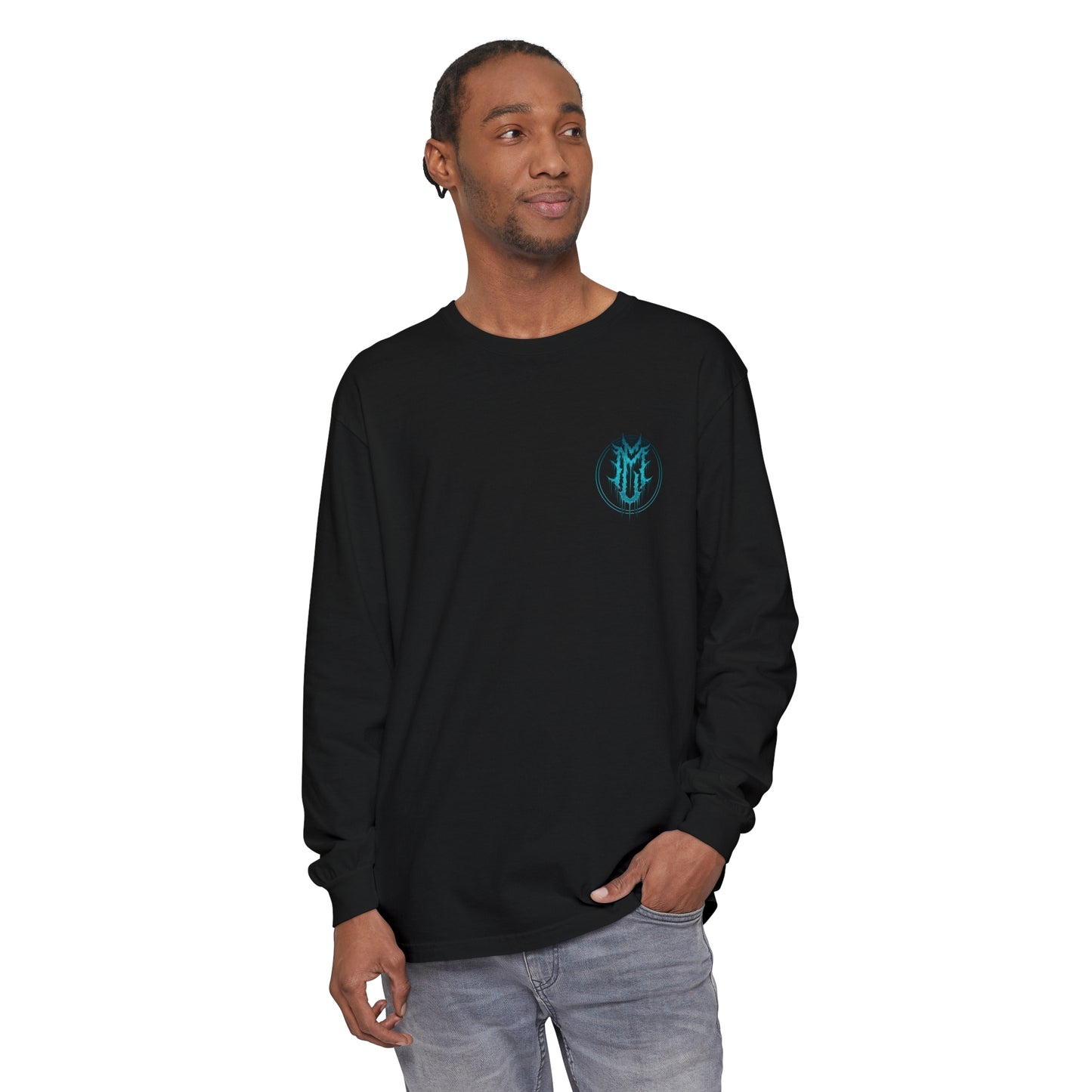 Mosh Crew Blue Monogram - Long Sleeve