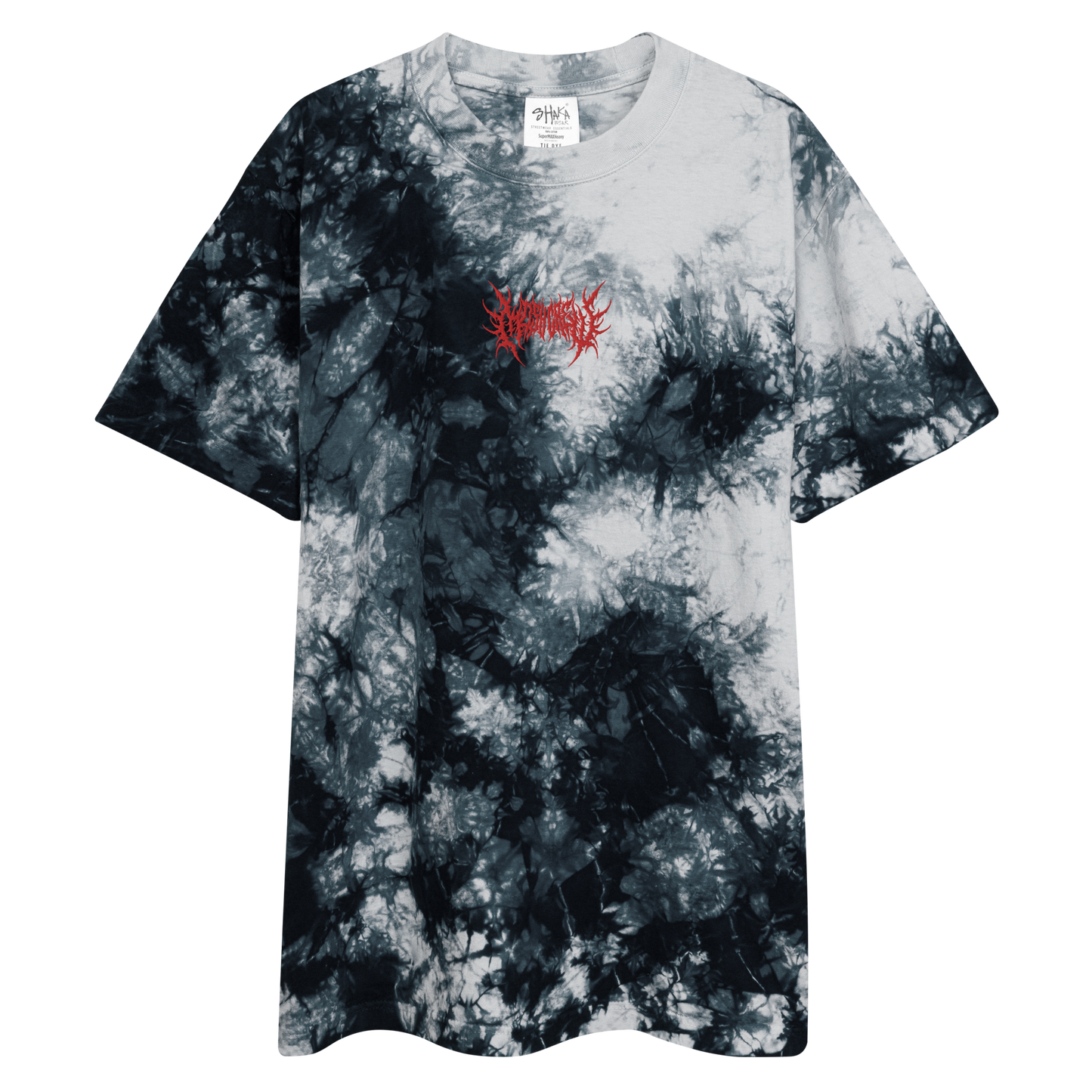 Mosh Crew Oversized Tie-Dye Tee - Embroidered