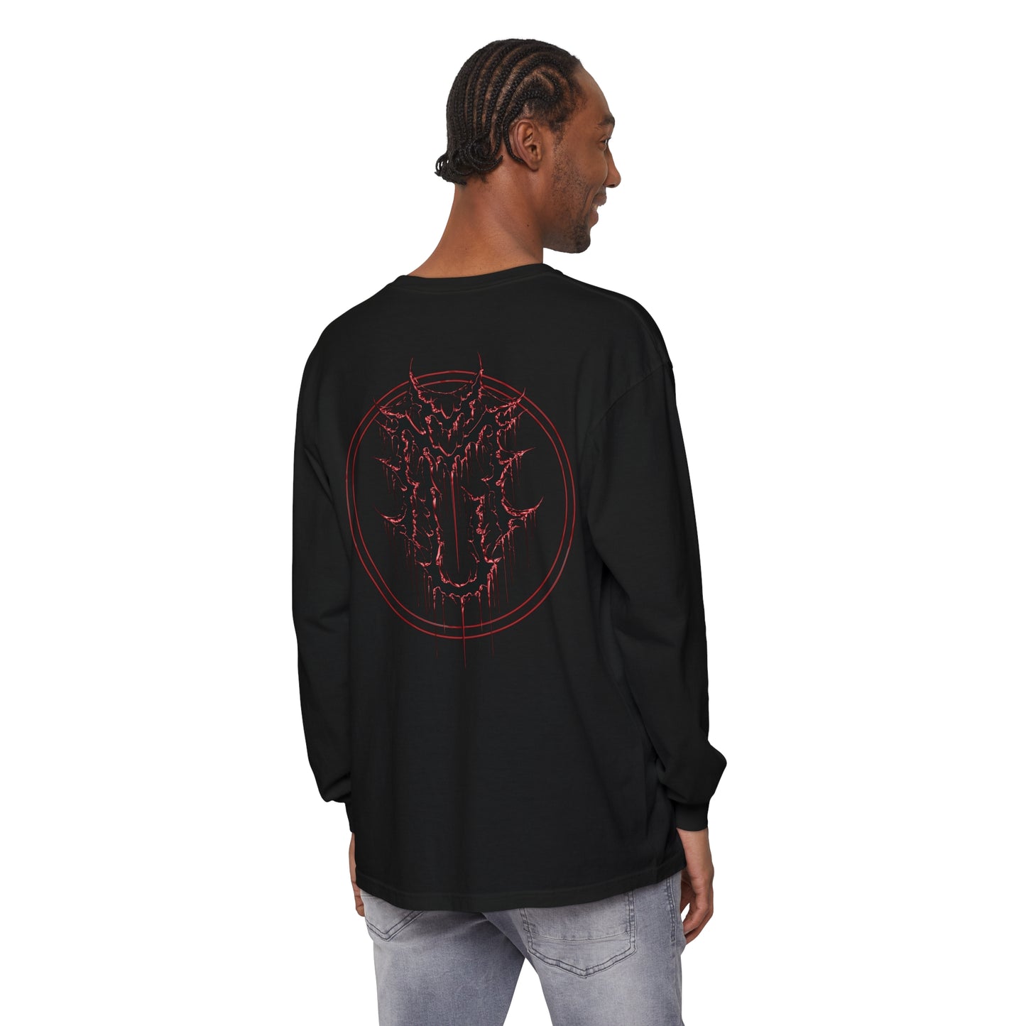 Mosh Crew Blood Red Monogram - Long Sleeve